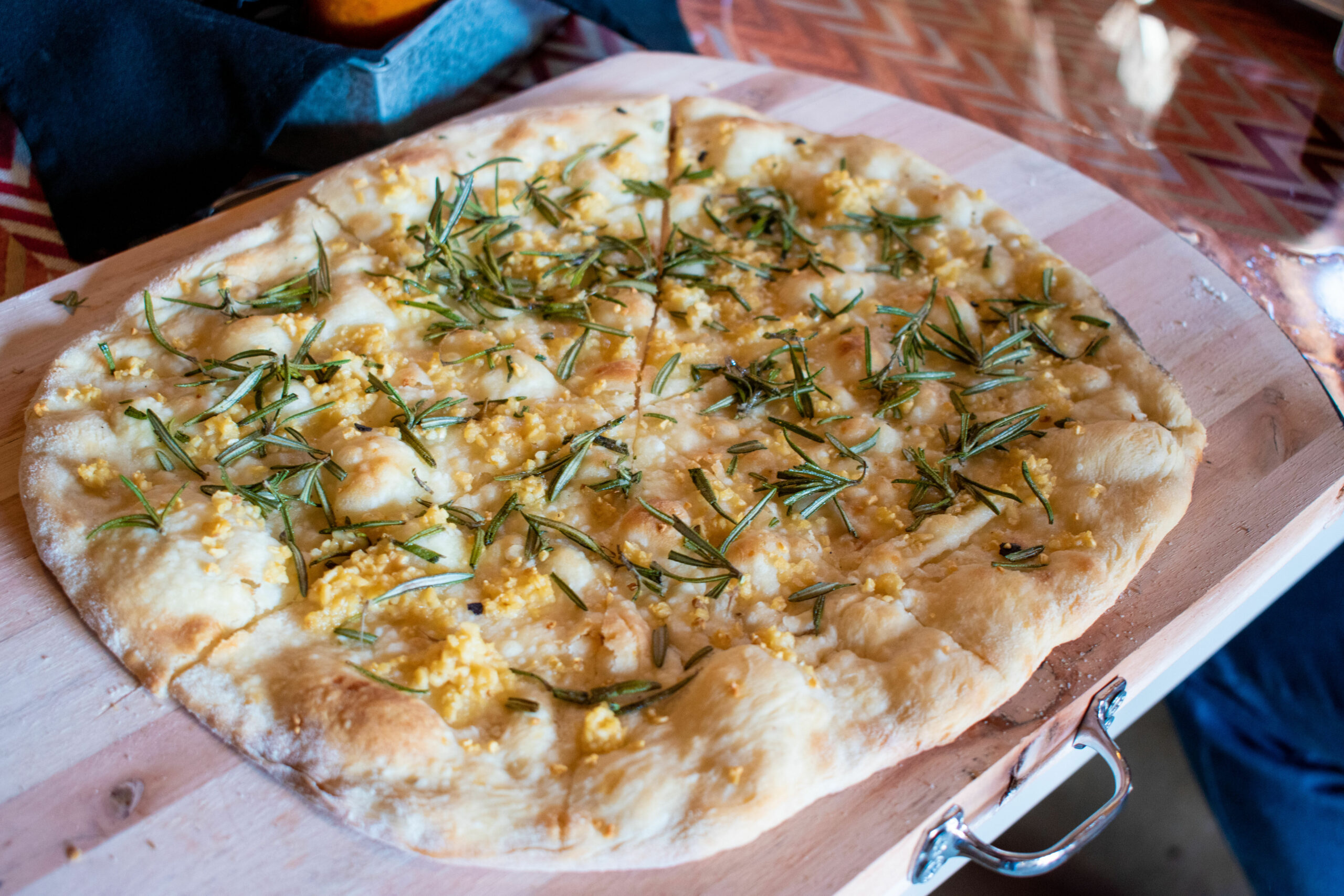 Pizza served at Soetdoring Restaurant